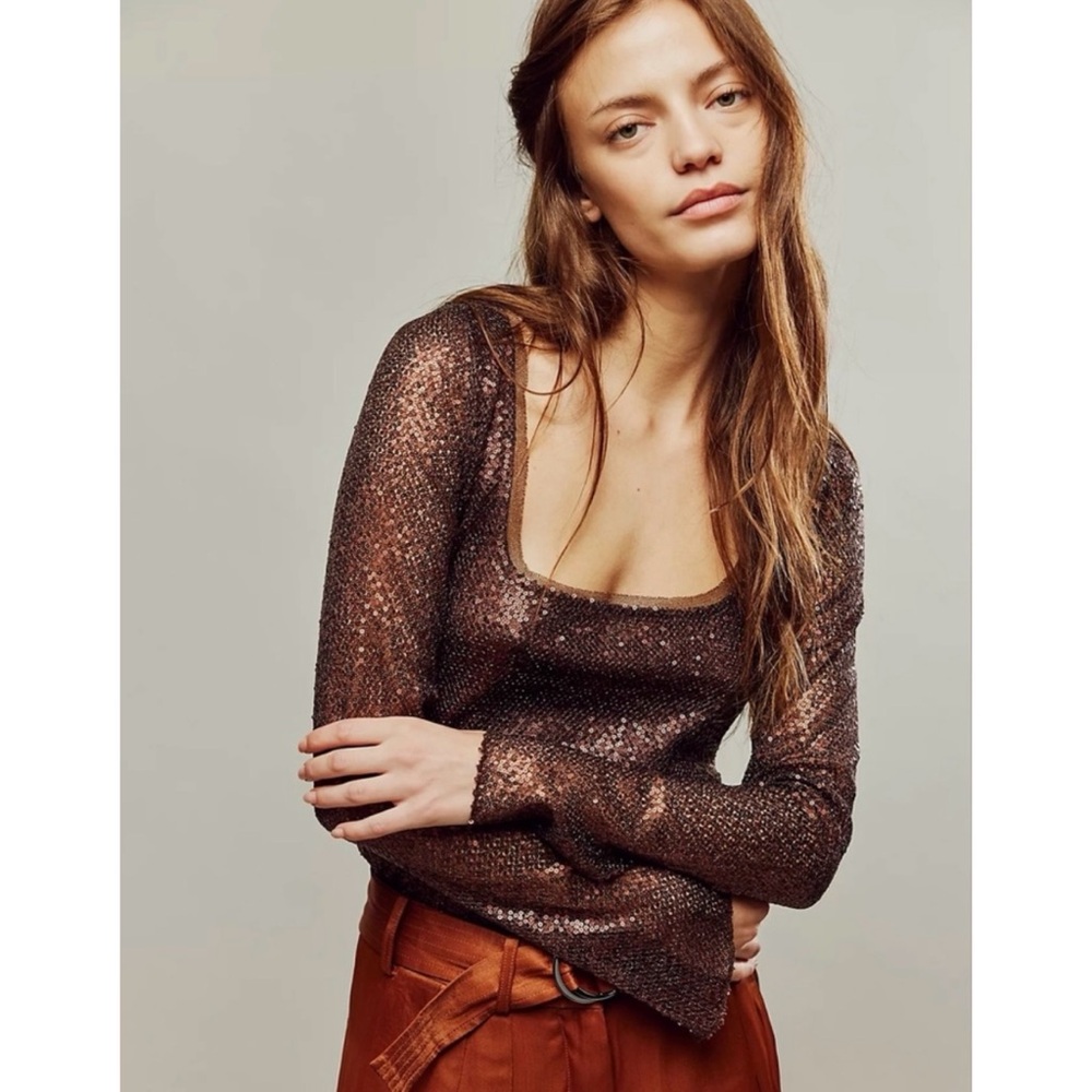 NEW Free People Intimately Late Night Disco Layering Top
